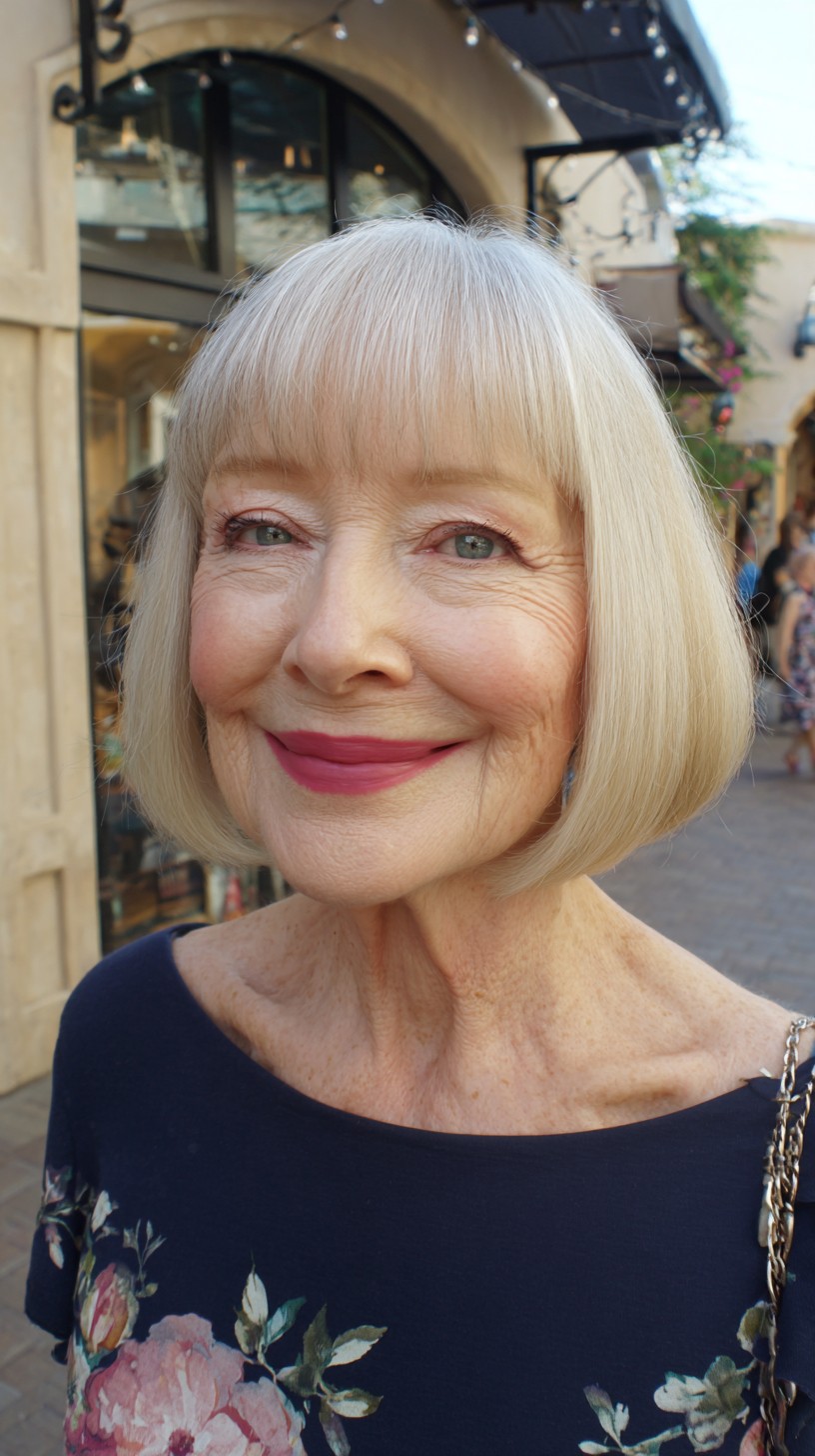 Classic Straight Bob with Soft Fringe