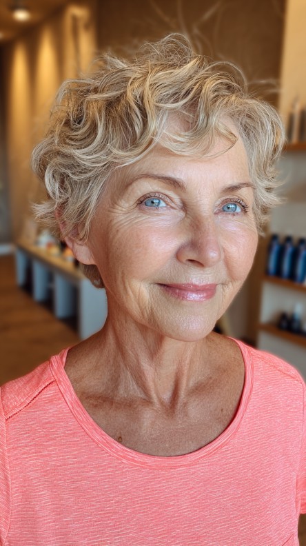 Effortlessly Textured Short Curly Cut