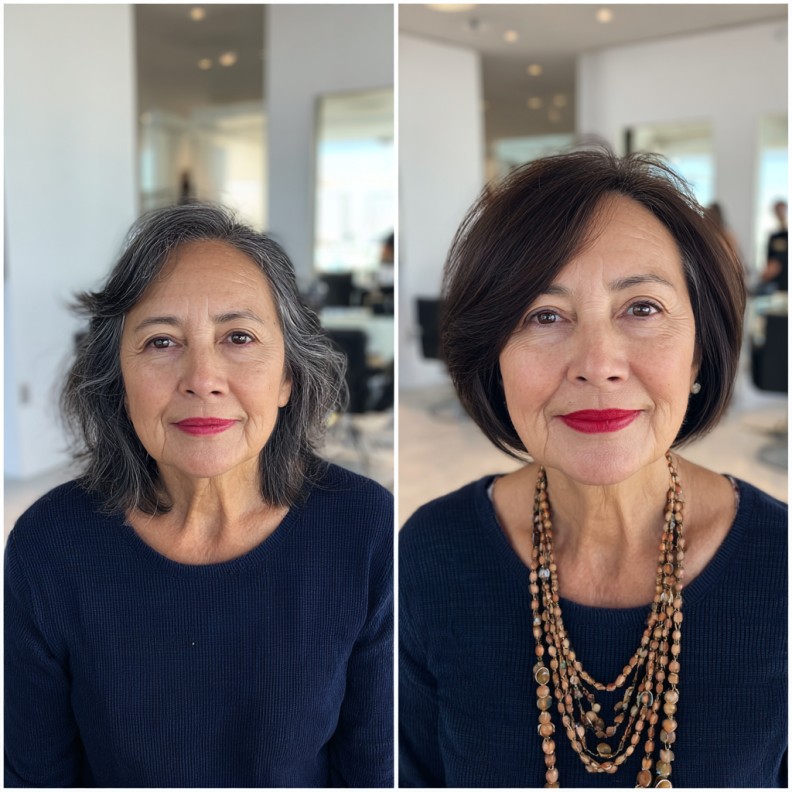Modern Smooth A-Line Bob with Subtle Texture