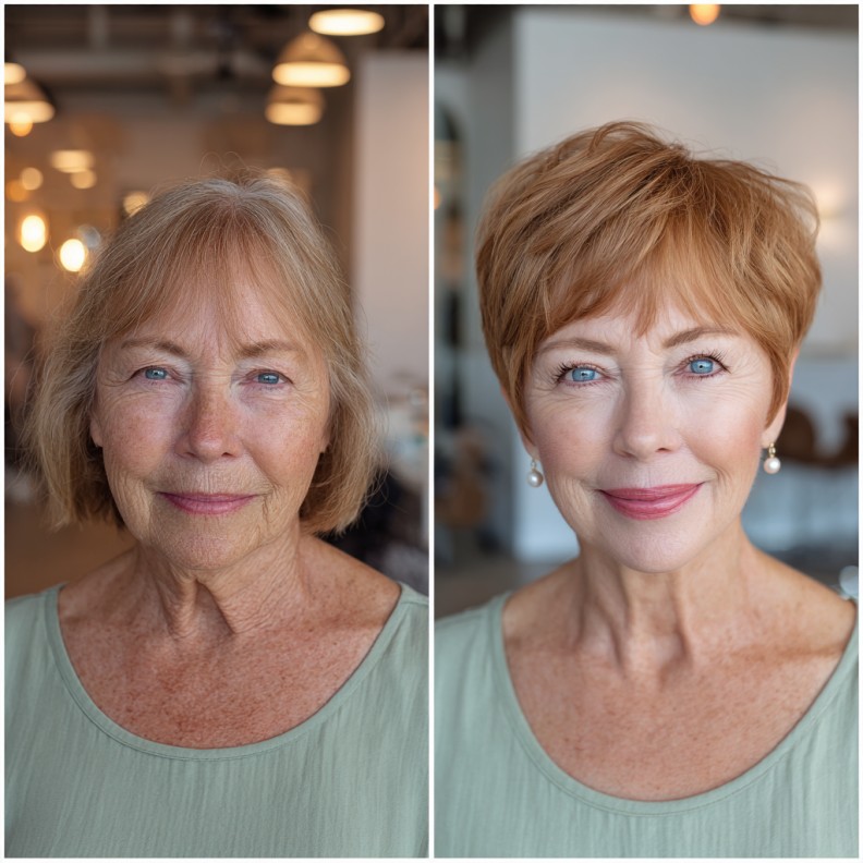 Charming Textured Blonde Pixie Cut