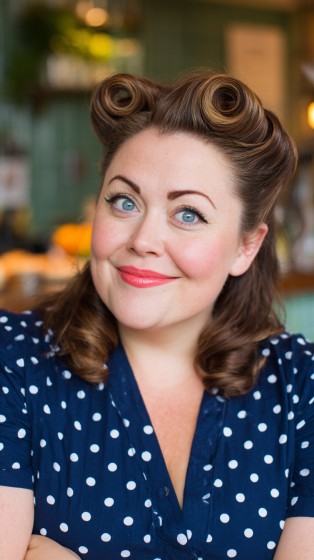 Charming Vintage-Inspired Pin-Up Curls