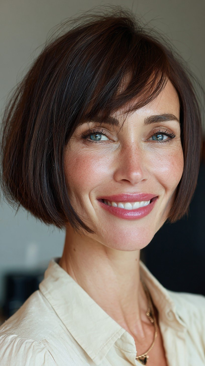Chic Inverted Bob with Soft Bangs