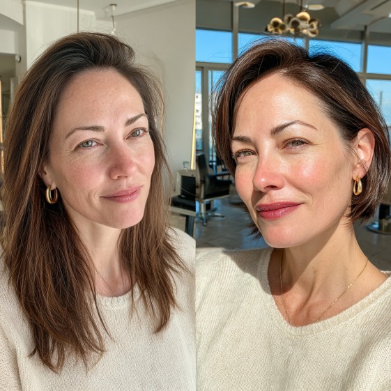 chic layered bob with subtle highlights