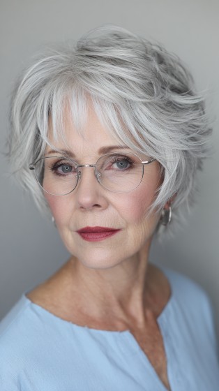 Chic Layered Shaggy Bob with Soft Volume