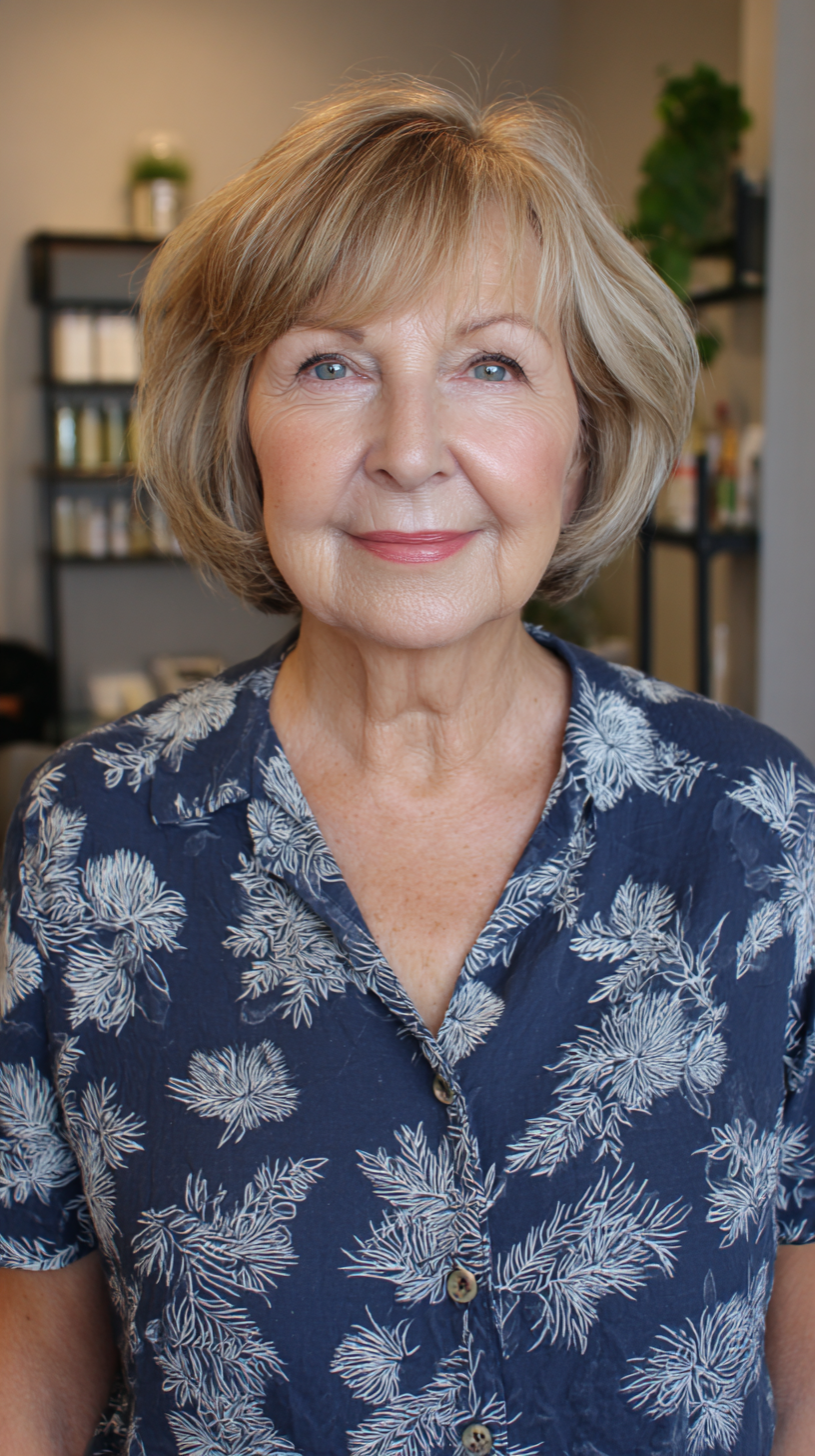 Chic Rounded Bob with Subtle Face-Framing Layers
