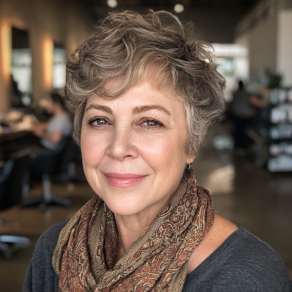 Chic Short Curly Cut with Soft Volume