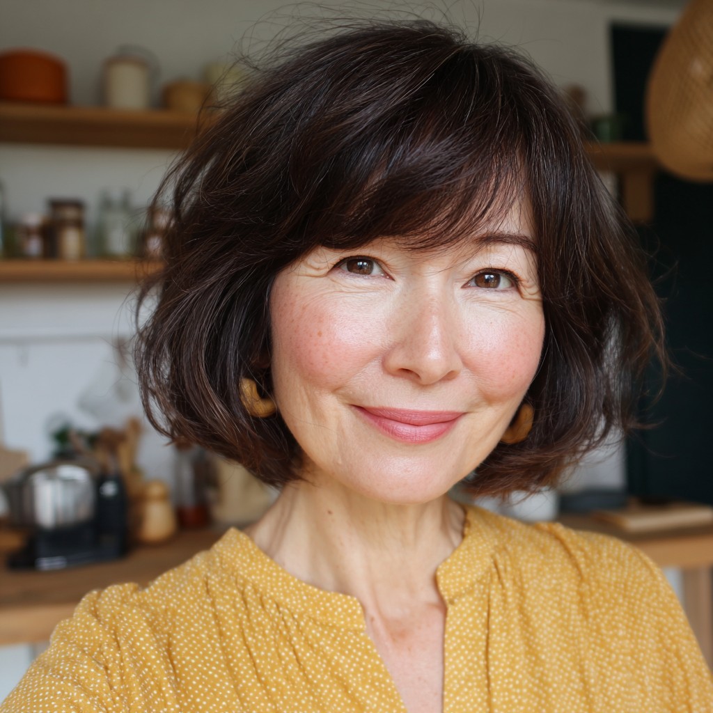 Chic Soft Layered Chin-Length Bob with Natural Volume