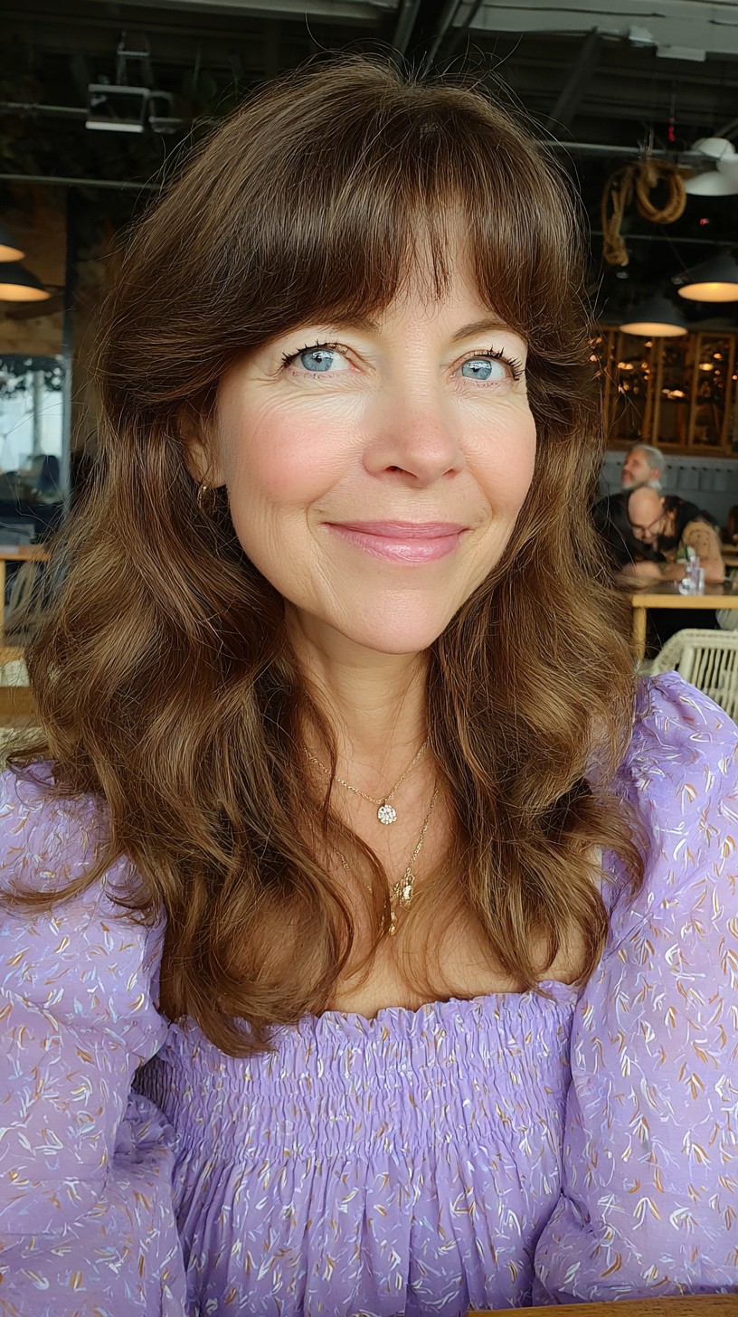 Chic Soft Waves with Fringed Bangs