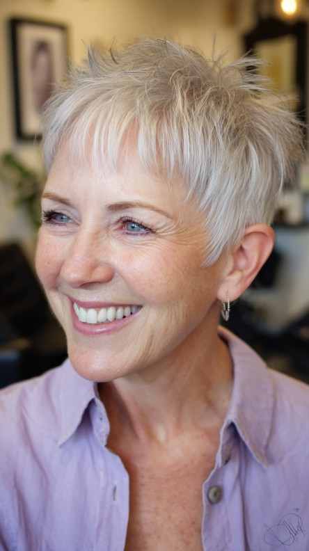 Chic Textured Mini Pixie Cut with Playful Volume