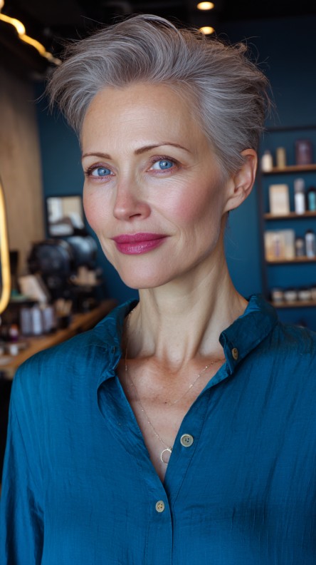 Chic Textured Pixie Cut with Subtle Volume