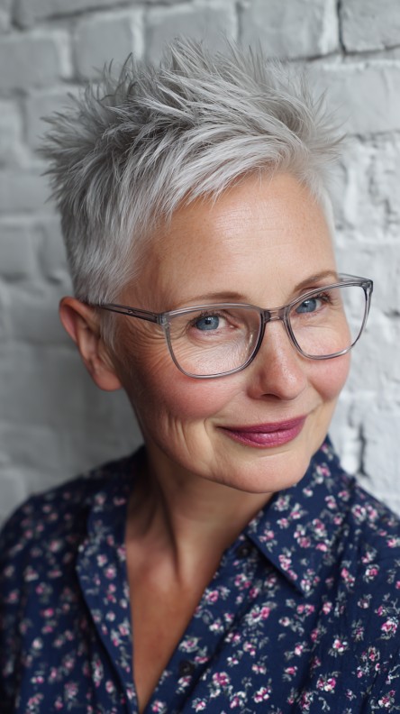 Edgy Textured Mini Pixie Cut with Spiky Layers