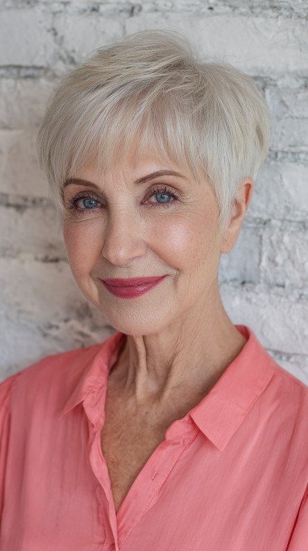 Elegant Layered Pixie Cut with Subtle Texture
