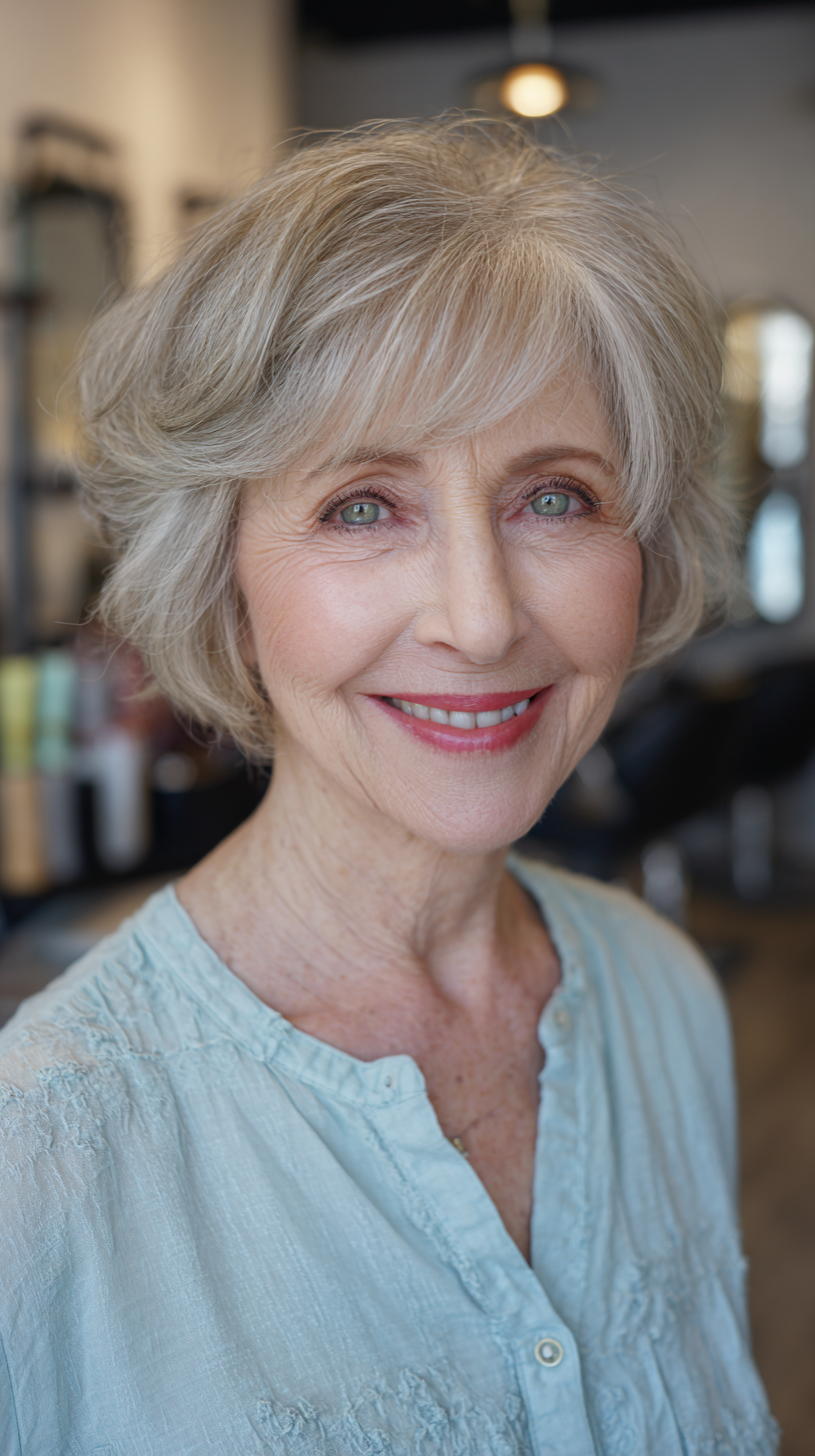 Elegant Softly Curled Textured Bob