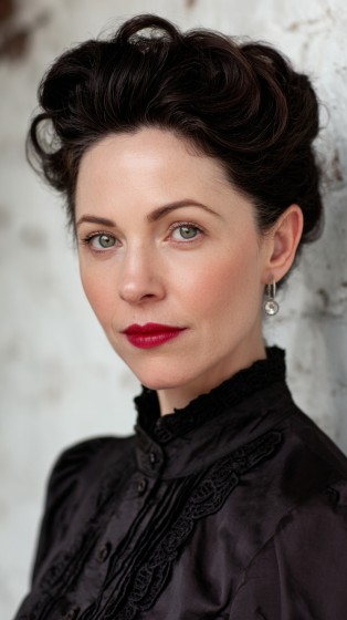 Elegant Vintage-Inspired Updo with Soft Volume