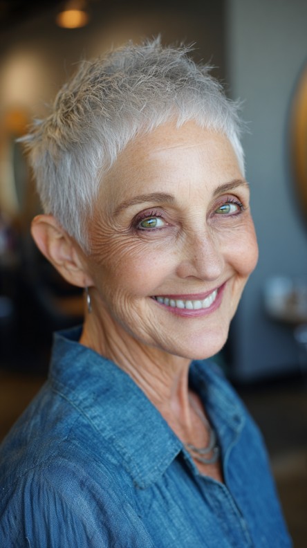 Modern Textured Mini Pixie Cut with Defined Layers