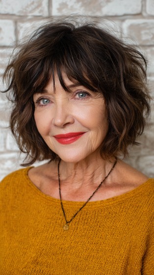 Playful Textured Shaggy Bob with Soft Layers