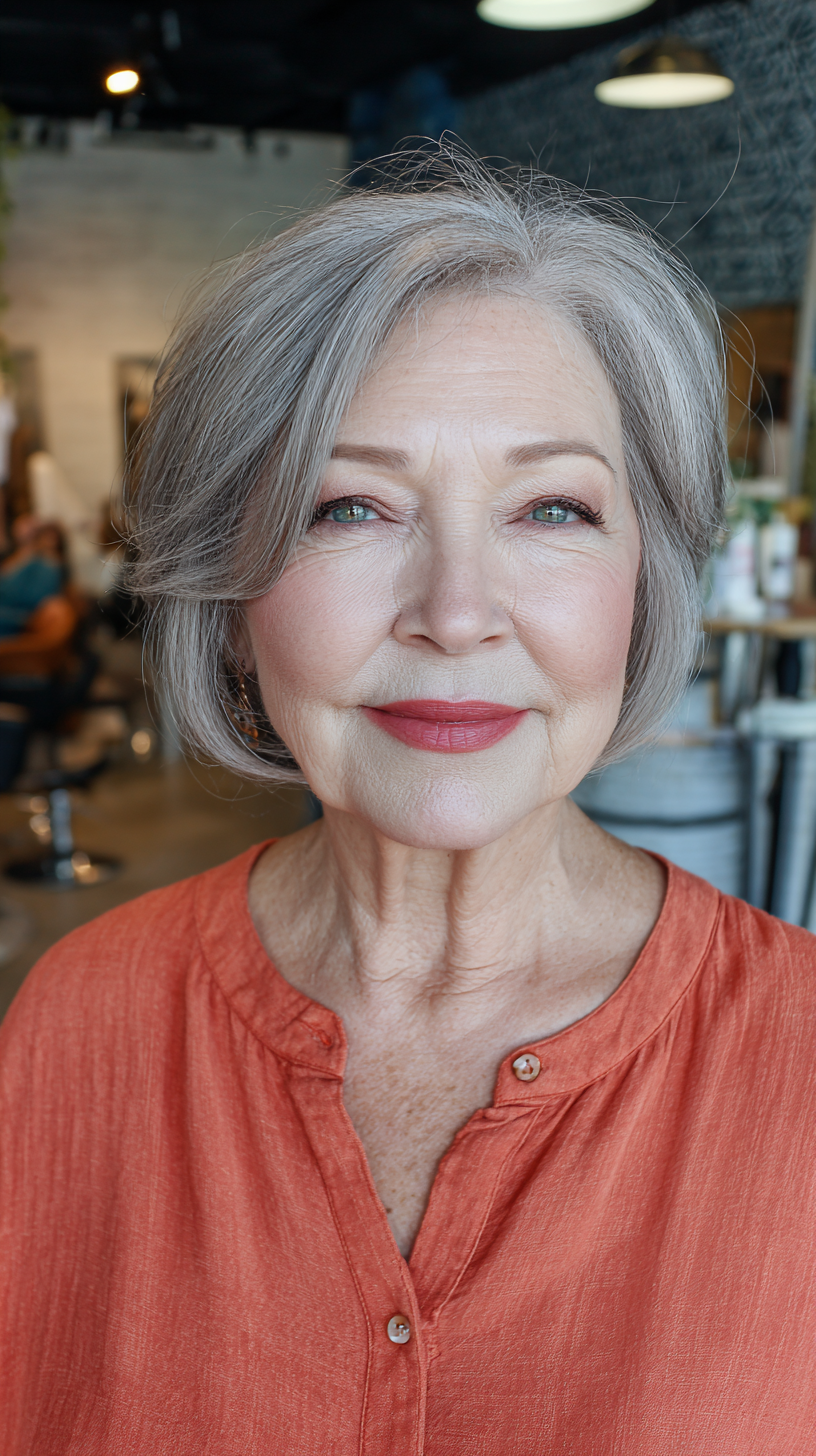 Softly Textured Shoulder-Length Cut with Gentle Waves