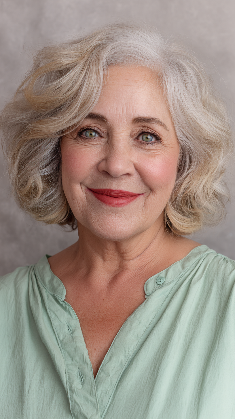 Softly Textured Shoulder-Length Waves