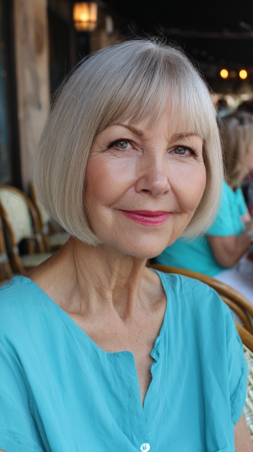 Stylish Blunt Bob with Soft Bangs