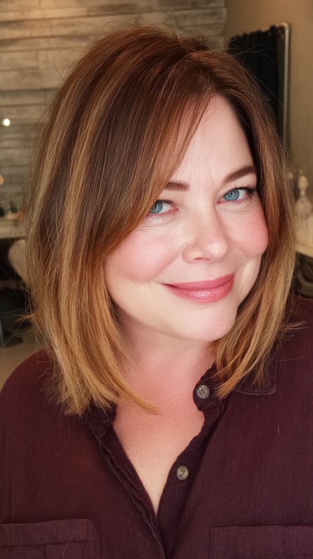 Stylish Long Bob with Subtle Highlights