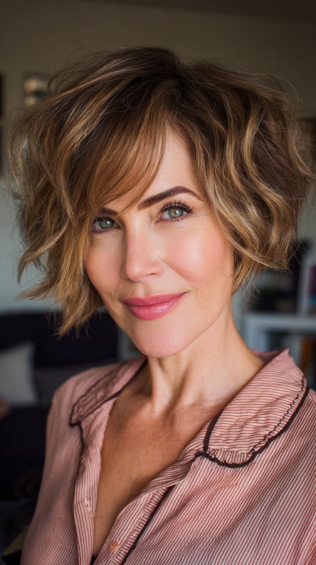 Textured Beachy Bob with Soft Waves
