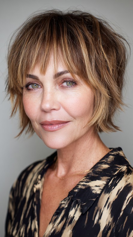 Textured Bob with Soft Layers and Subtle Highlights