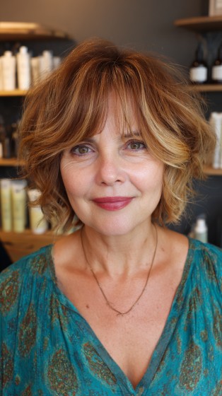 Textured Soft Shaggy Bob with Face-Framing Layers