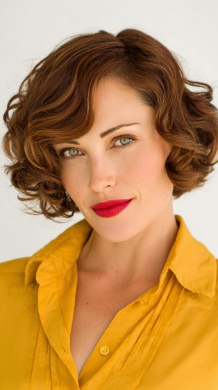 Vintage-Inspired Soft Curls with Defined Bounce