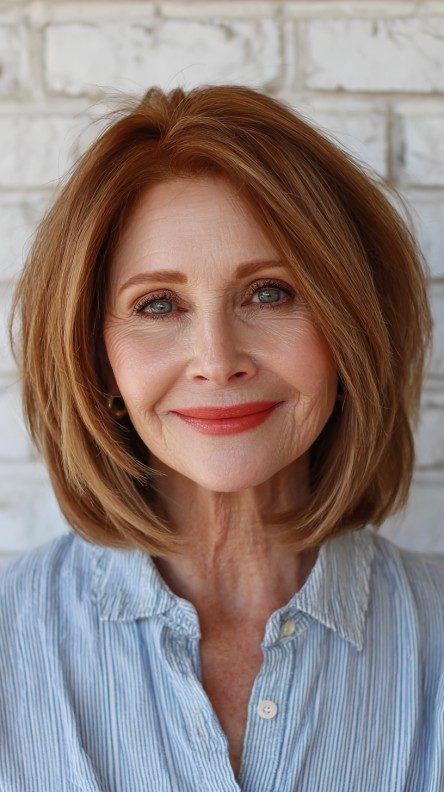 Warm Copper Stacked Lob with Soft Movement