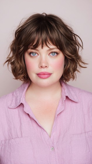 Casual Textured Bob with Soft Bangs