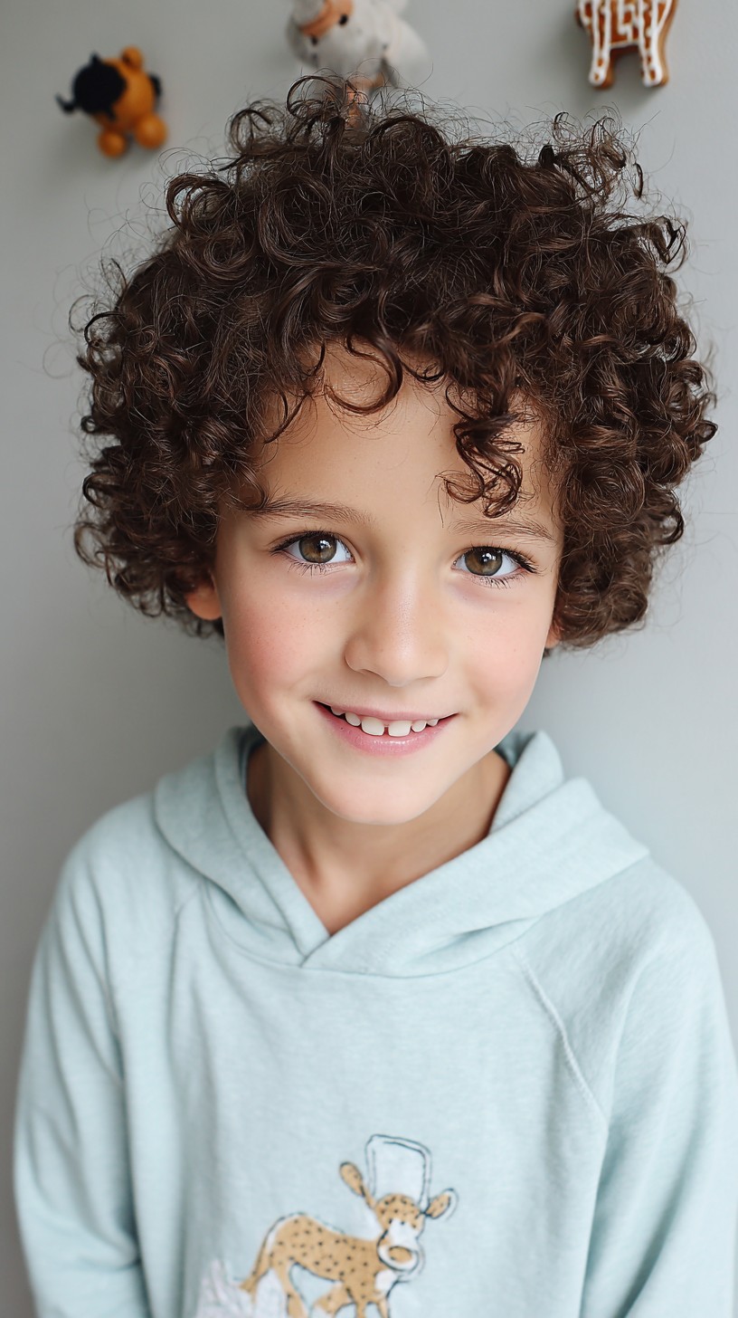 Charming Bouncy Curly Crop with Defined Curls