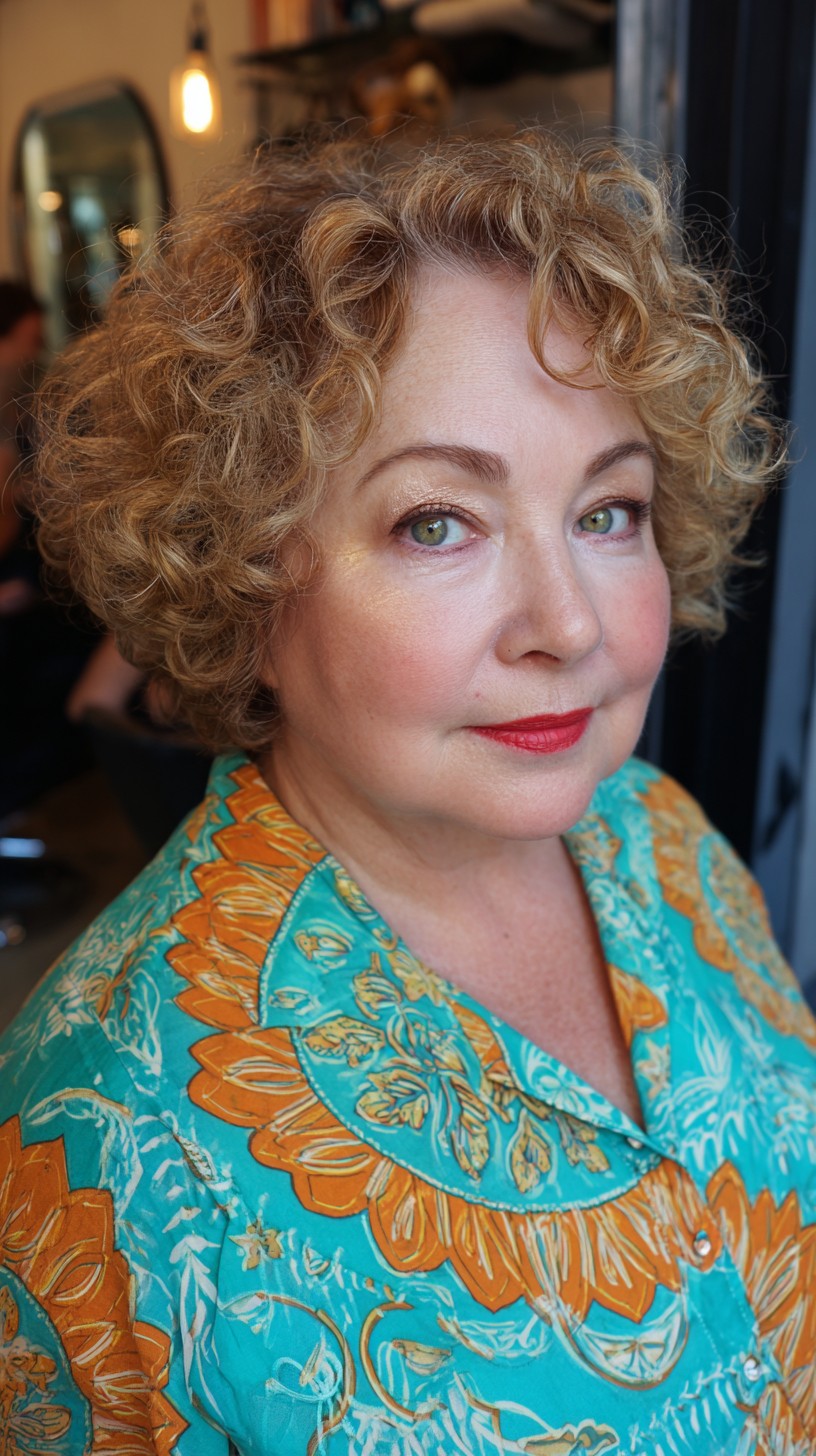 Charming Curly Bob with Soft Volume