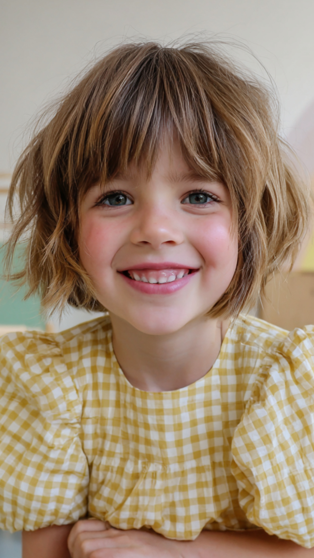 Charming Playful Textured Bob with Soft Bangs