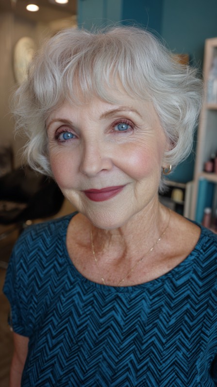 Charming Soft Curly Silver Crop