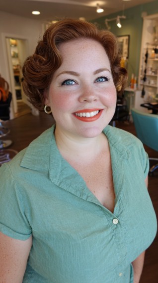 Charming Vintage-Inspired Soft Waves with Defined Curls