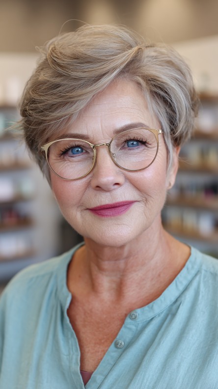 Chic Short Textured Cut with Soft Volume