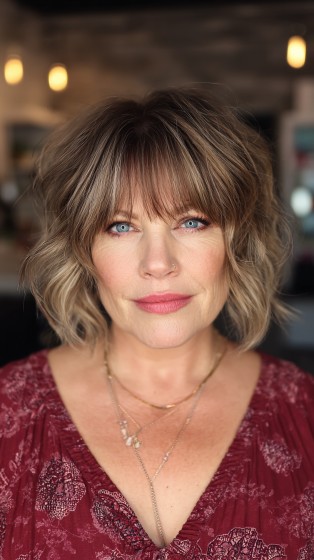 Chic Textured Bob with Face-Framing Layers