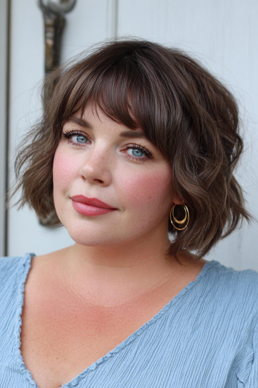 Chic Textured Bob with Soft Bangs