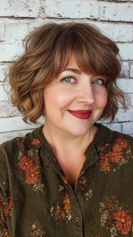 Chic Textured Bob with Soft Waves