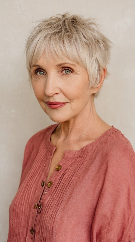 Chic Textured Short Pixie Cut with Soft Layers