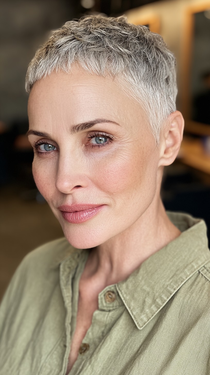 Edgy Textured Pixie Cut with Defined Layers