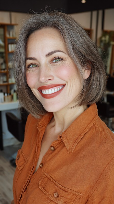 Sleek Asymmetrical Bob with Face-Framing Layers