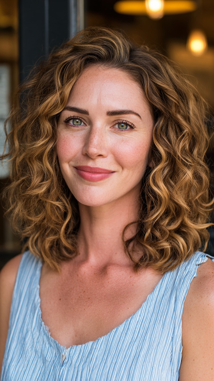 Soft Cascading Curly Layers with Natural Texture