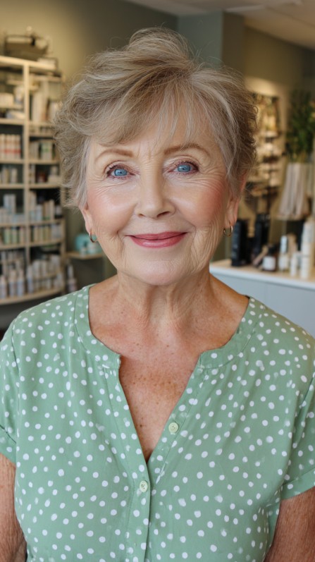 Soft Textured Short Crop with Subtle Layers