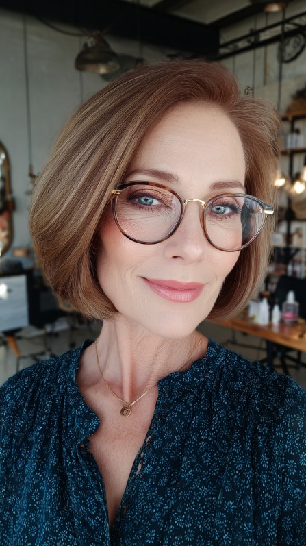 Stylish Blunt Bob with Subtle Layers
