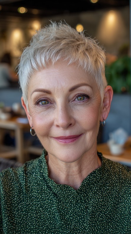 Stylish Short Textured Pixie Cut with Subtle Layers