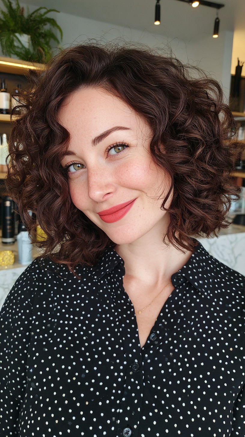 Textured Curly Cut with Defined Volume