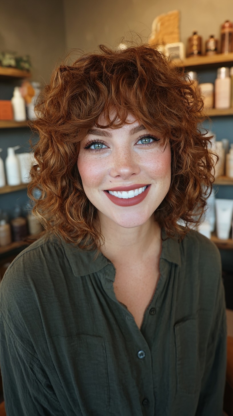 Textured Curly Cut with Soft Volume
