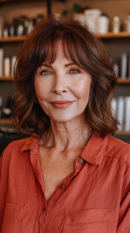 Textured Shoulder-Length Cut with Soft Waves