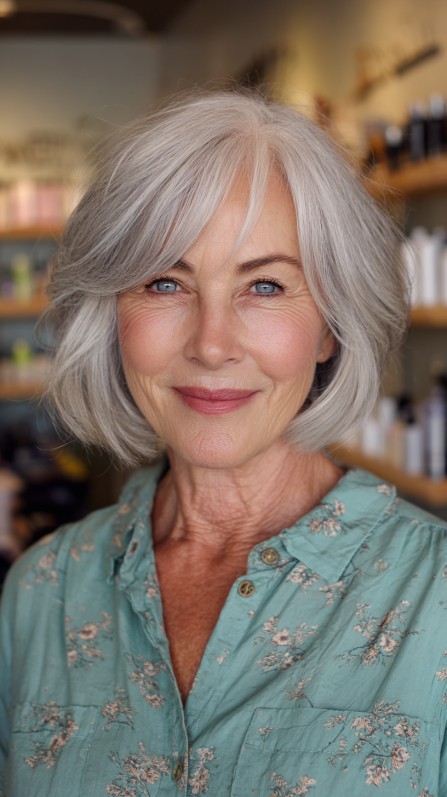 Elegant Soft Textured Bob with Subtle Layers
